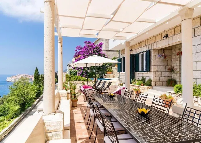 Antique Pearl Of Villa,panoramic&sea View With Pool دوبروفينك